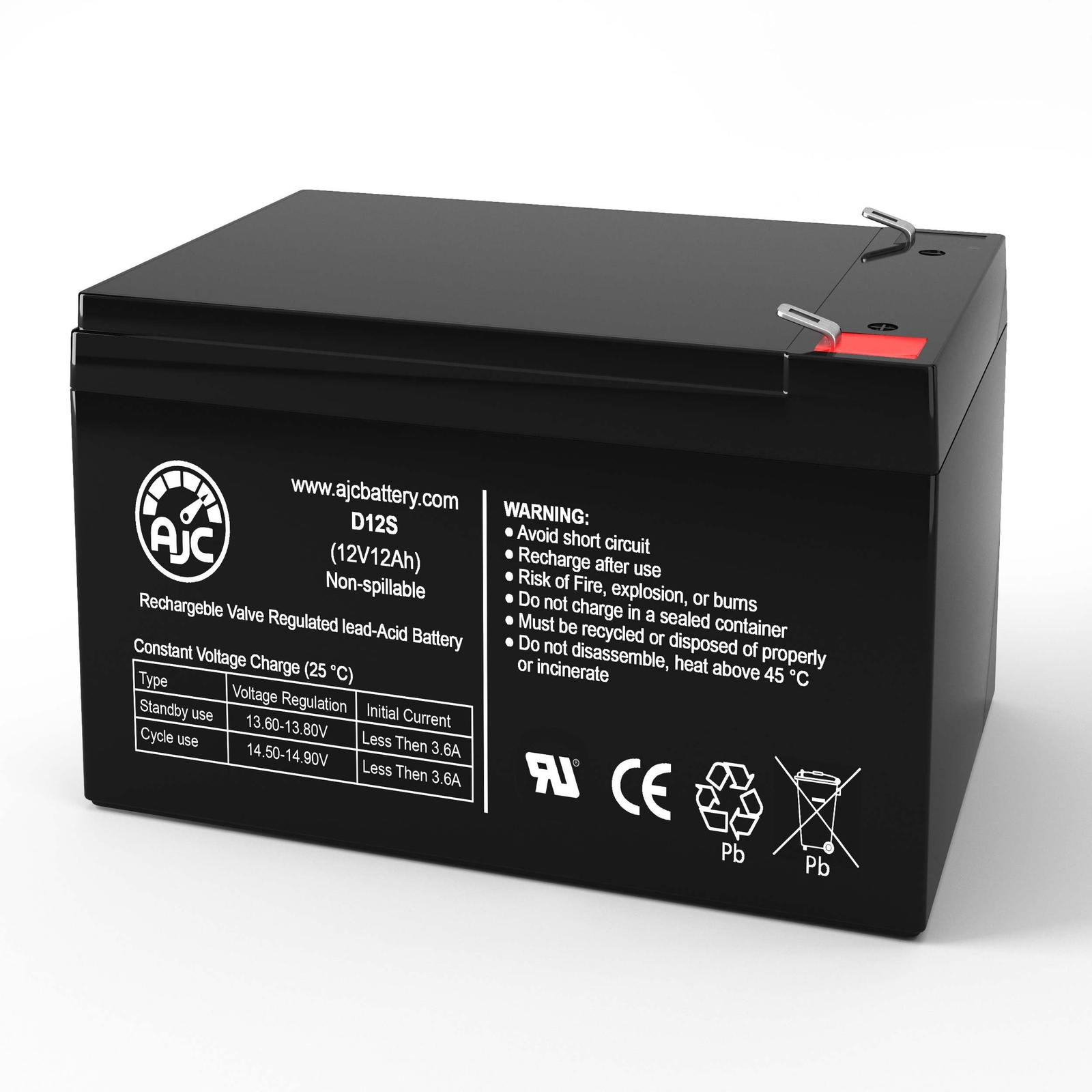 AJC Battery Compatible with Panasonic LC-RA1212P1 LCRA1212P1 12V 12Ah UPS