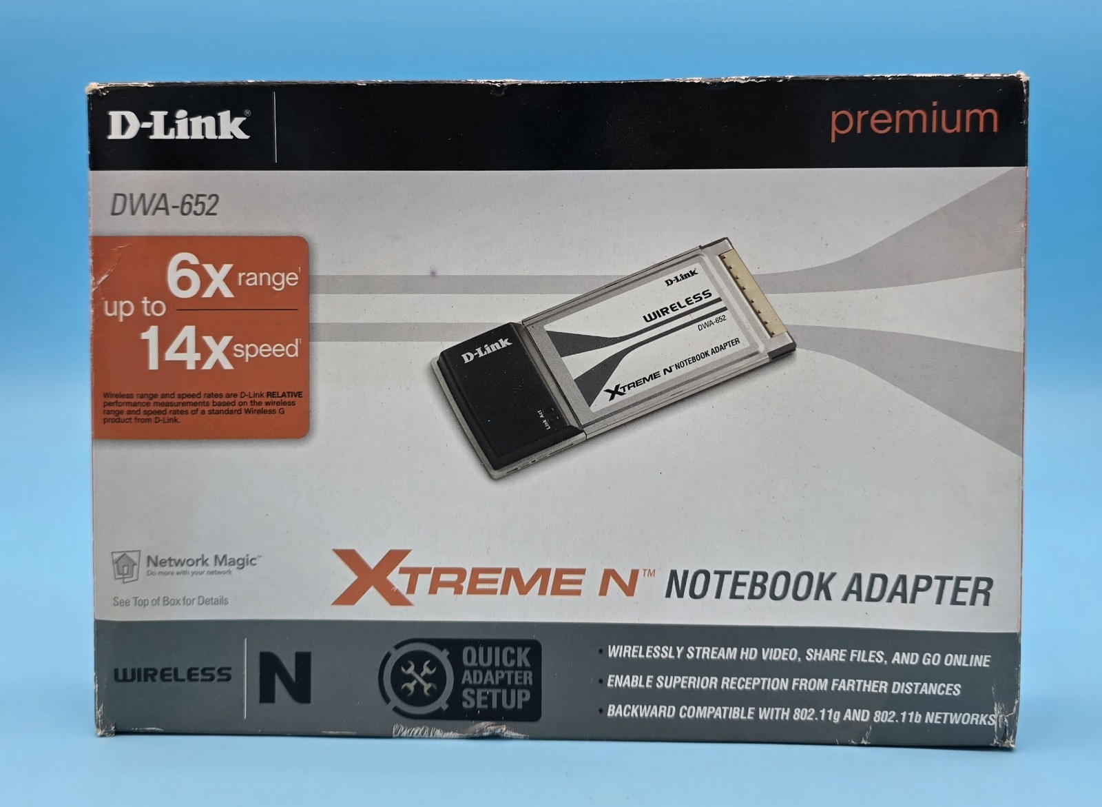 D-Link DWA-652 Xtreme N Wireless Adapter (802.11g/n; Laptop-Notebook NEW (W05)