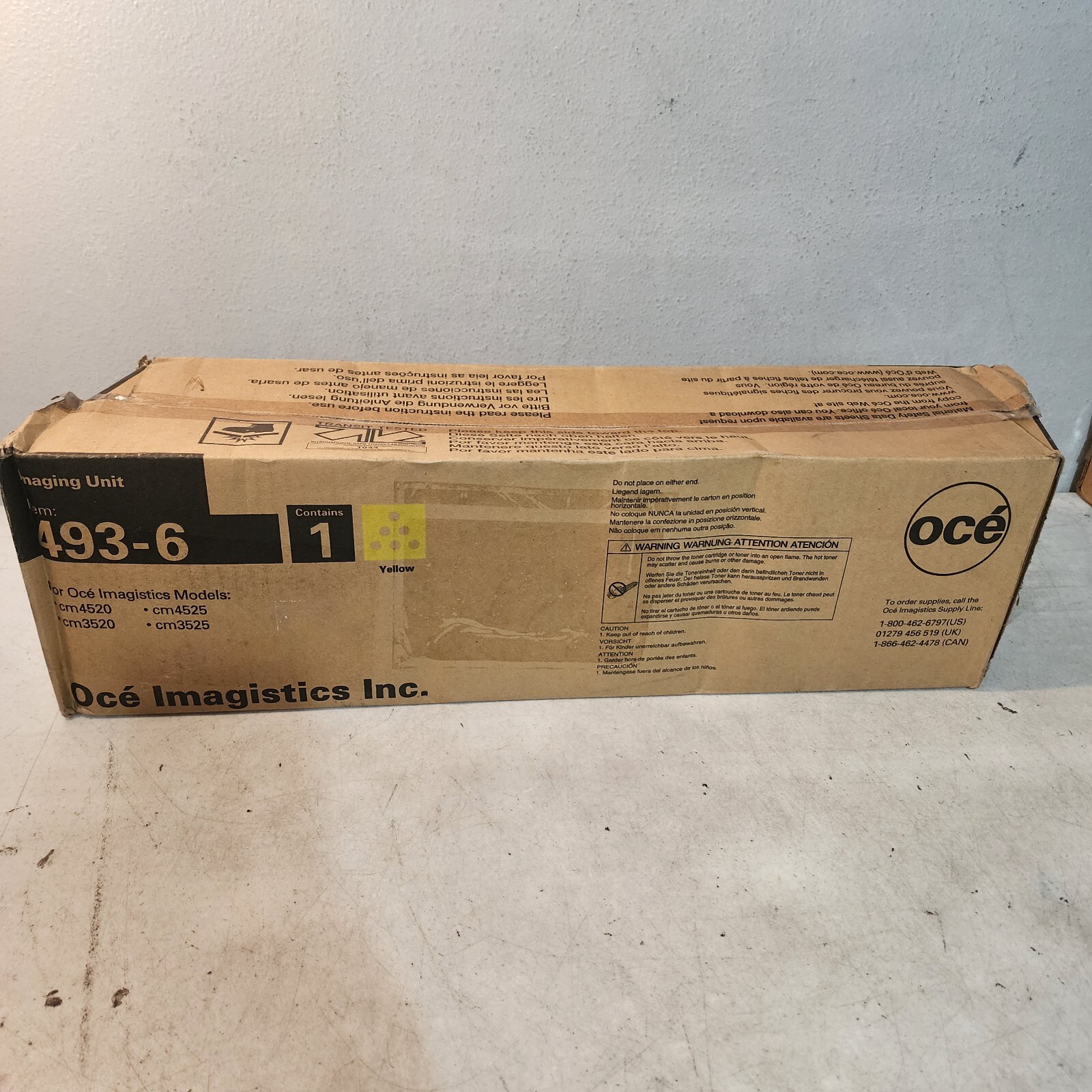 Oce 493-6 Yellow Imaging Unit CM3520 CM3520 CM4520 CM4520 Genuine New Sealed
