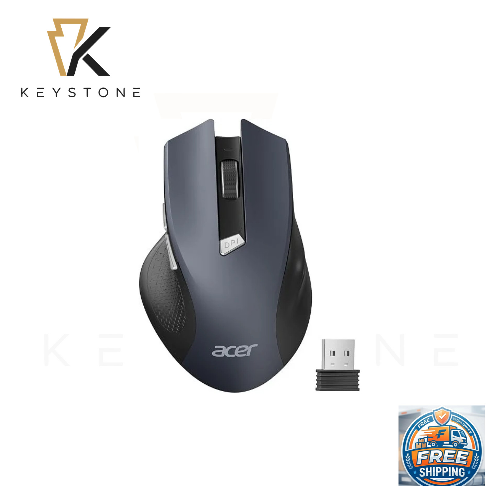 Acer Wireless Mouse for Laptop, 2.4GHz Computer Mouse 3 Adjustable 1600 DPI