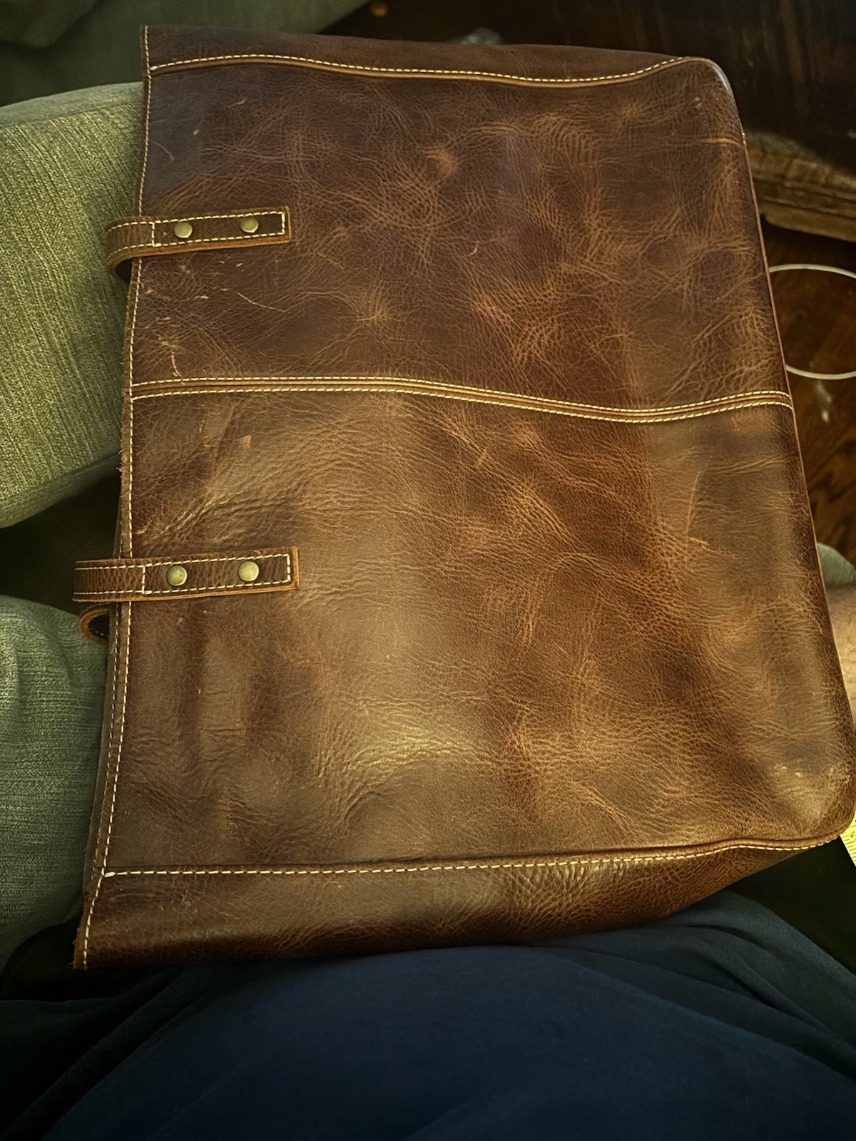 Londo Top Grain Leather 16-Inch Laptop Bag/Portfolio 