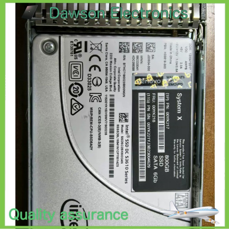 New Lenovo 00YK217 00YK218 800GB SATA SSD 2.5 X3850X6 Solid State Drive M5 6G