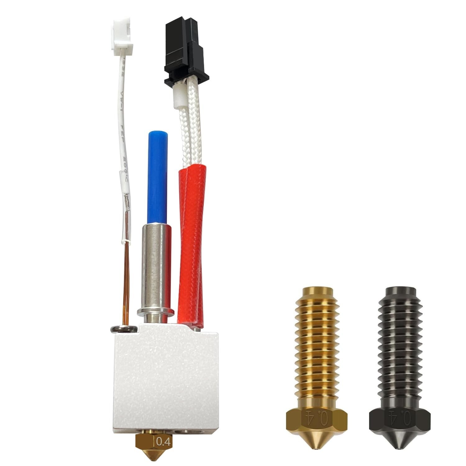 HzdaDeve Hotend Hot End Print Head Extruder Kit Heater Block and 1PK Stainles...