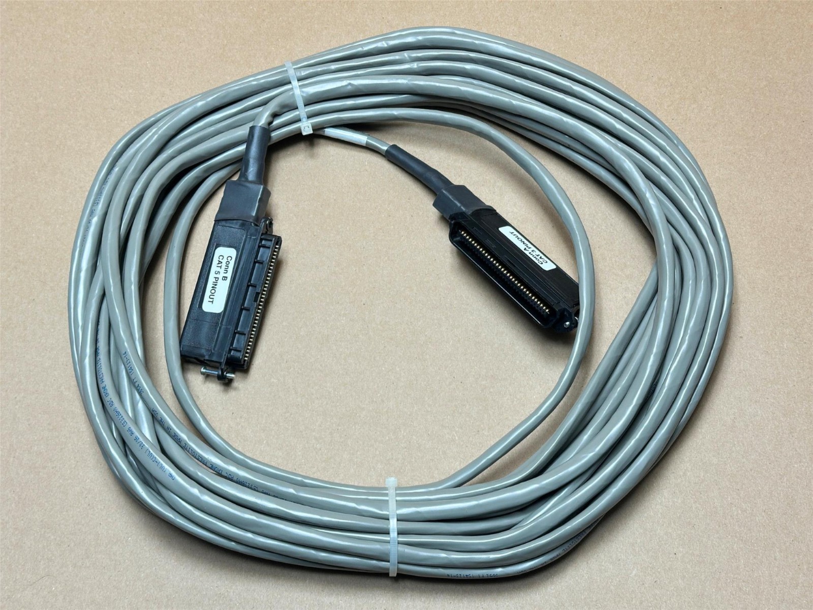 50' Telco 90º Male to Female 25 Pair 50 Pin Cat 3 X Cat 5 RJ21 PBX Trunk Cable
