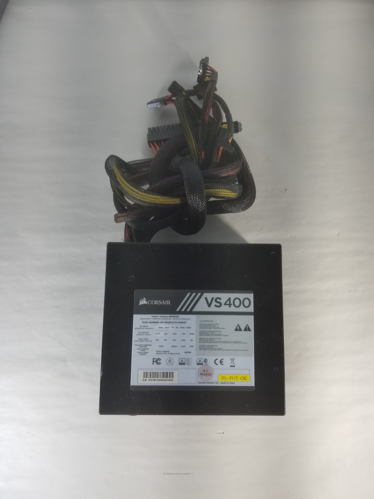 Corsair VS400 Power Supply (CP-9020117-NA) 400W ATX12V / EPS12V 80 PLUS