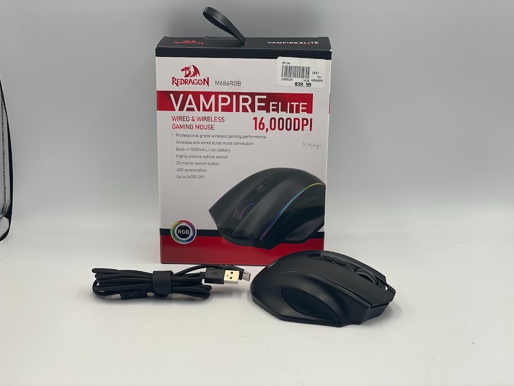 Redragon MCM686 Vampire Elite Wireless Gaming Mouse - Black