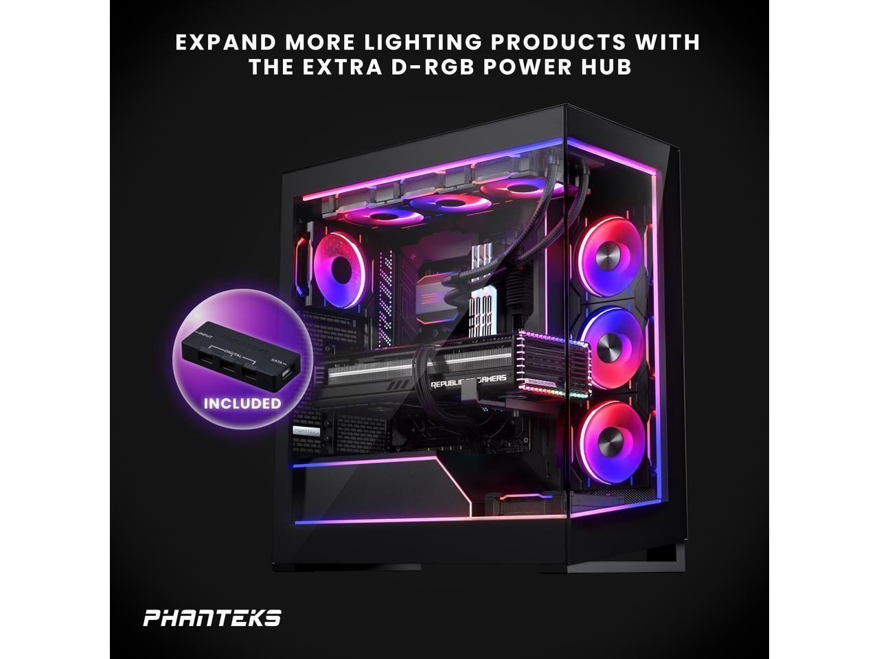 NV5 Premium DRGB Kit, 3x D/A-RGB LED modules for NV5 outer frame, 1x Phanteks