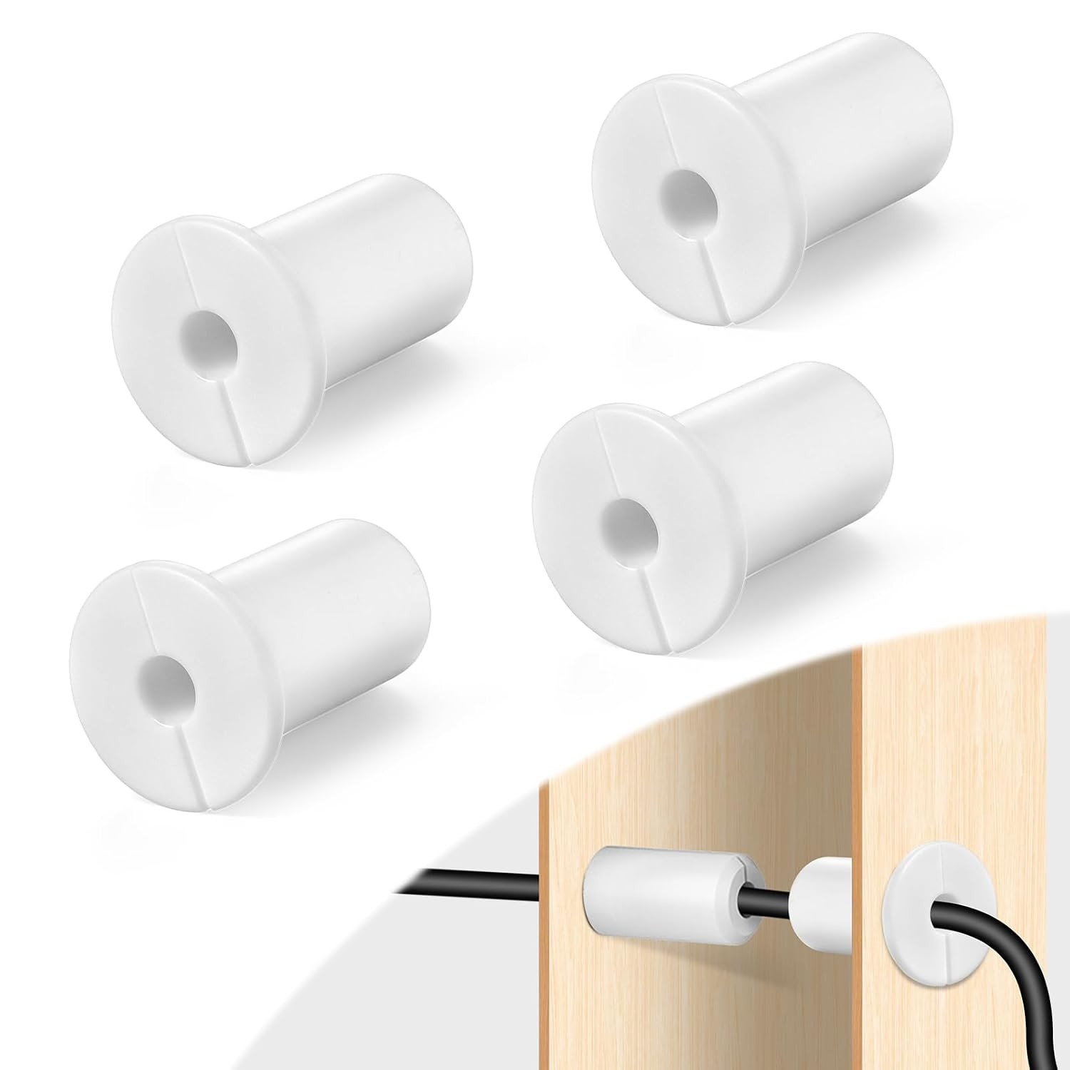 4Pcs 3/4 Inch Silicone Cable Grommets for Starlink & Ethernet/Tv Wires