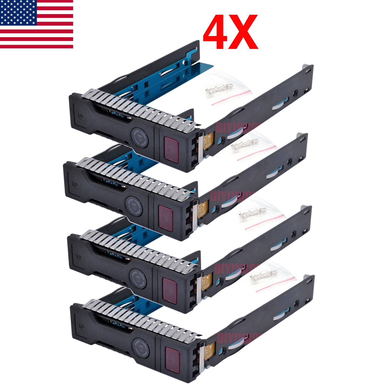 4-pcs Genuine 3.5" Caddy for HP DL380P DL380 DL360 G8 G9 651314-001 651320-001