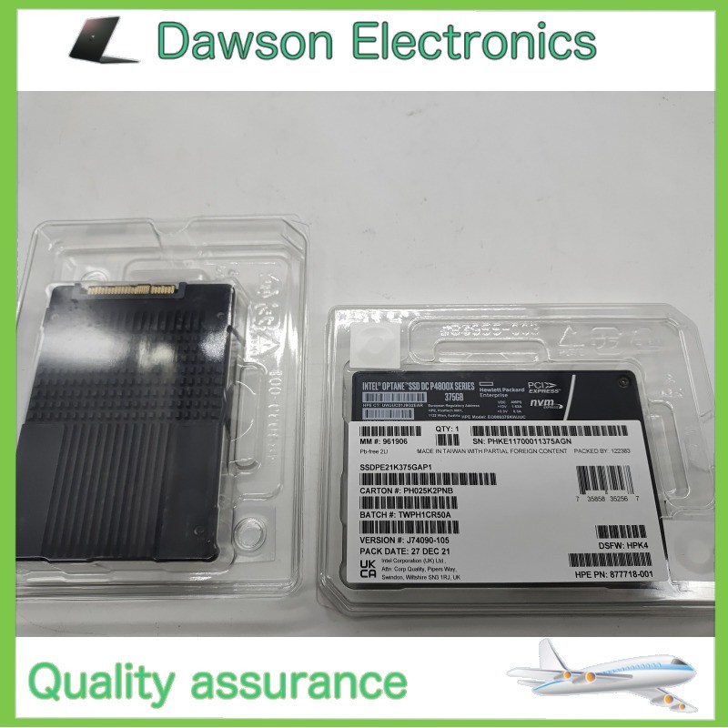 SSDPE21K375GAP1 New HP Intel Optane P4800x 375GB 2.5" 6Gb/s SSD U.2 NVME PCIE