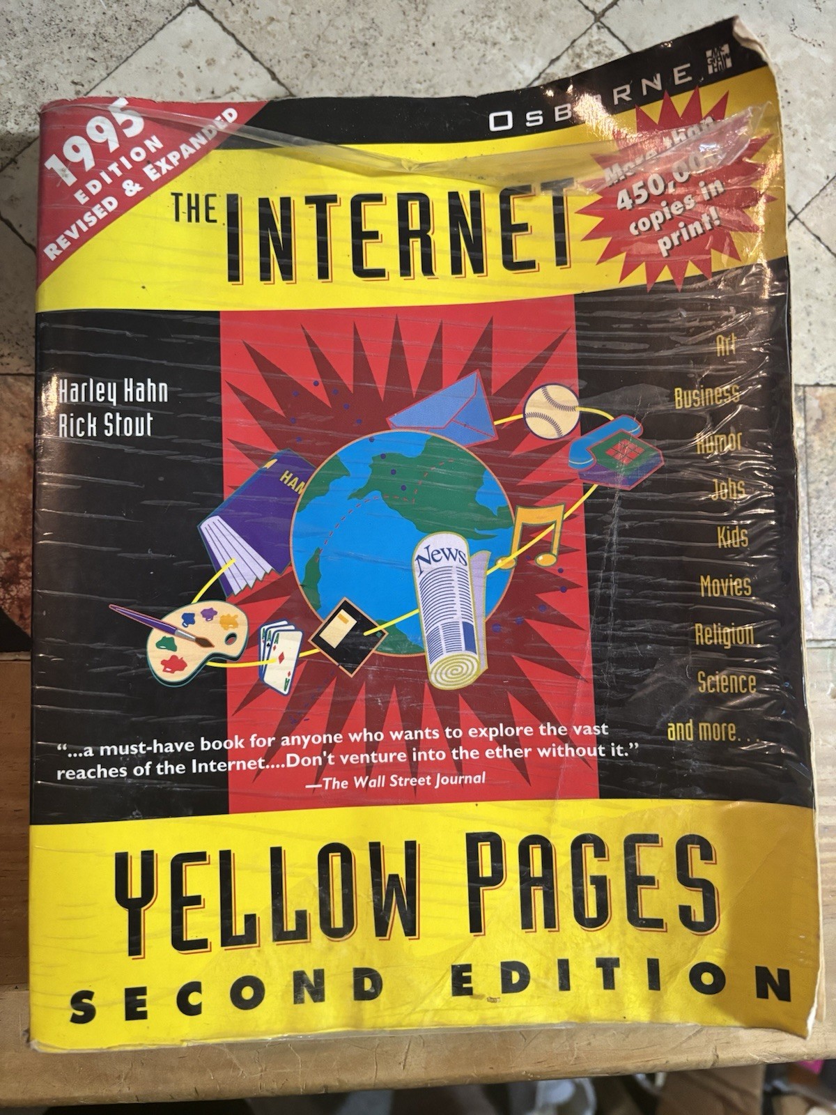 Rare Vintage 1995 The Internet Yellow Pages 2nd Edition Reference Book