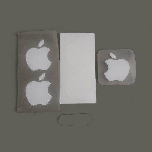 White Apple Logo Sticker Decal - Genuine OEM - 5 Total Stickers