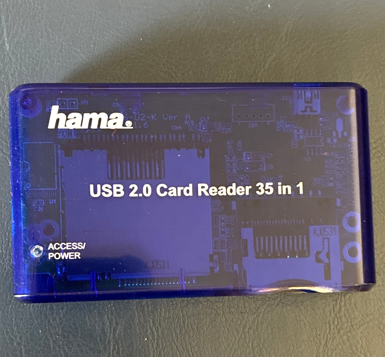 Hama USB 2.0 35-in-1 Multi Card Reader Blue for CF SD MicroSD xD