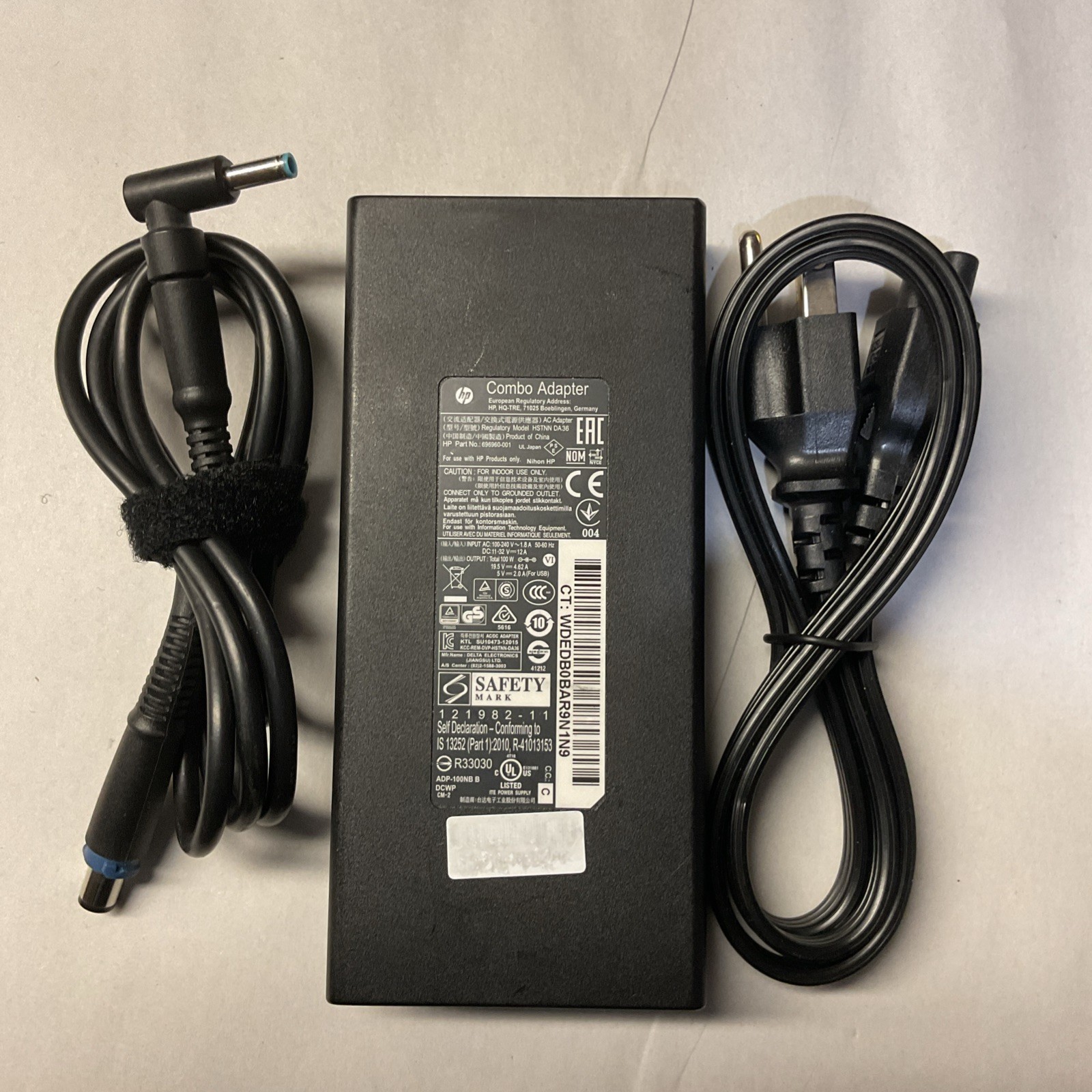 LOT OF 5 GENUINE HP Slim Combo HSTNN-DA36 100W 19.5V 4.62A AC Adapter 4.5MM TIP