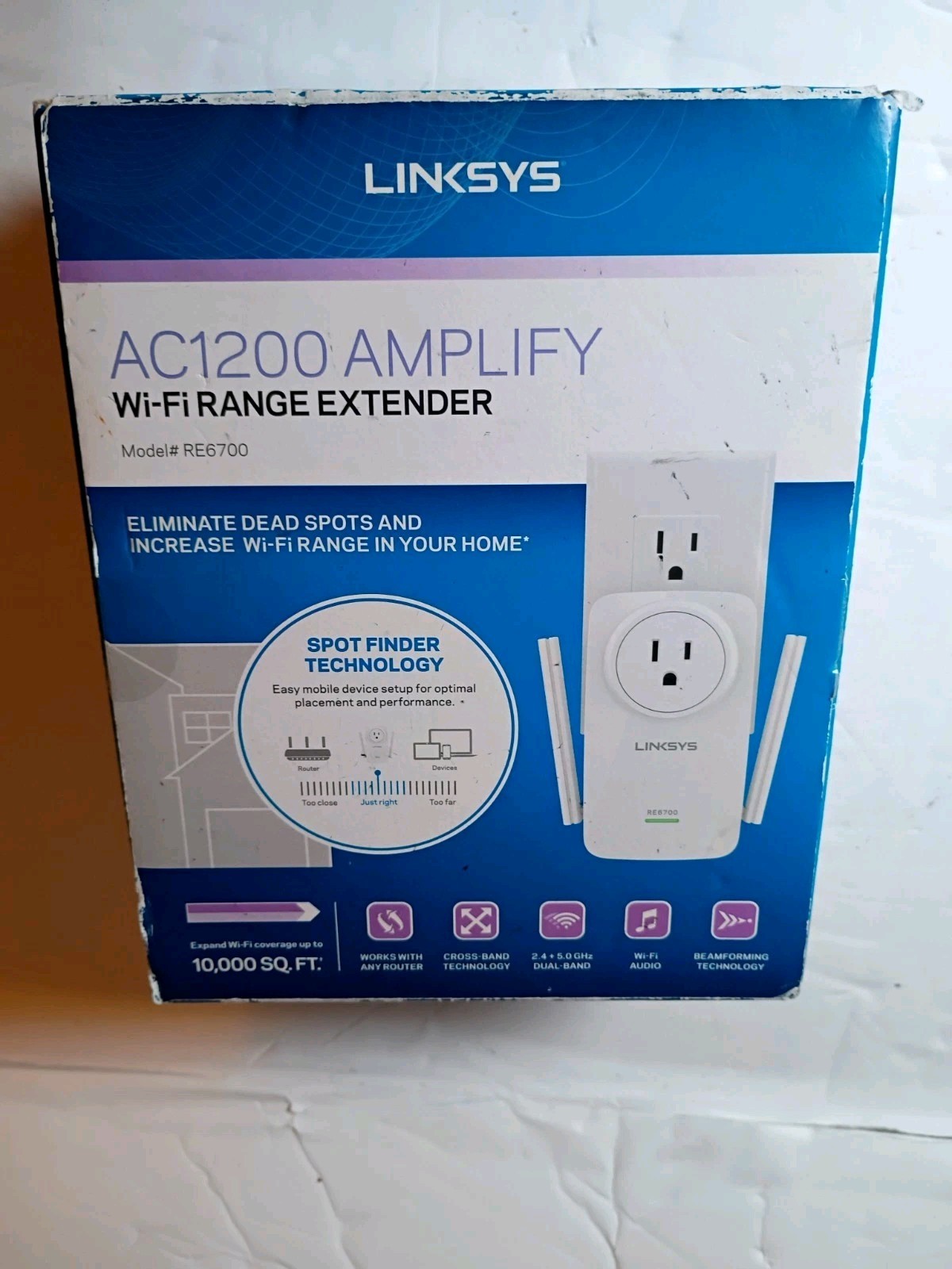 Linksys RE6700 AC1200 Amplify Dual-Band WiFi Range Extender Gigabit Open Box