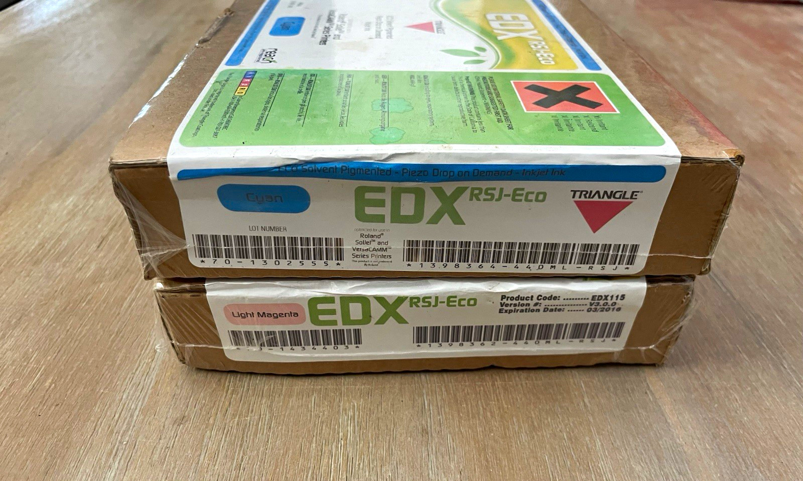 Triangle EDX RSJ-Eco Inkjet Ink Cyan/Light Magenta for Roland SolJet VersaCAMM