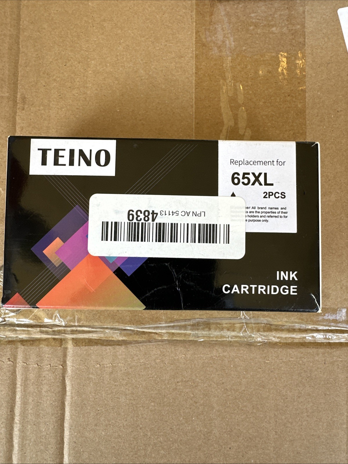Teino 65XL HP Compatible Ink Cartridge Set Black and Color, 2-Pack