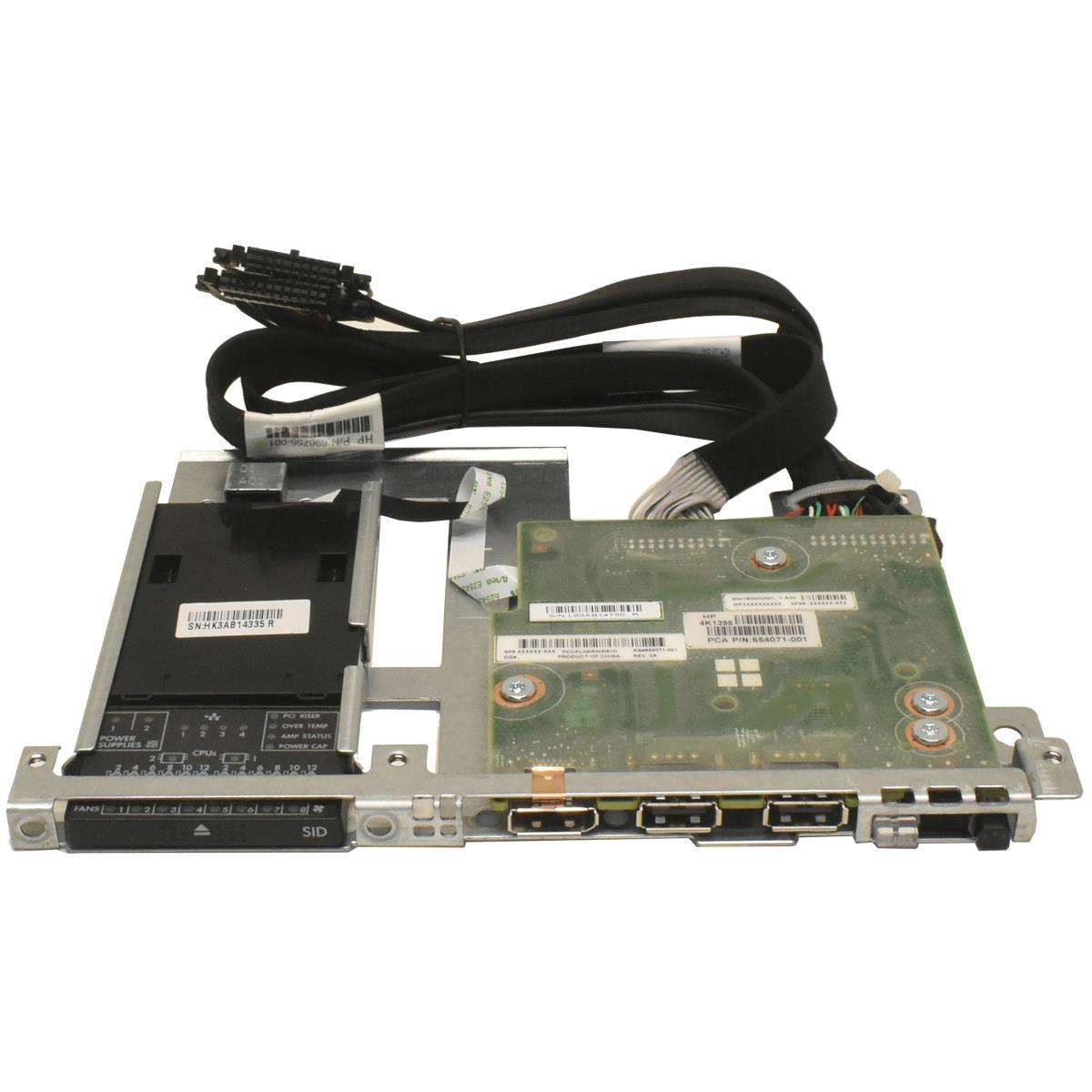 HP ProLiant DL360p DL160 G8 Front I/O Control Panel 654071-001