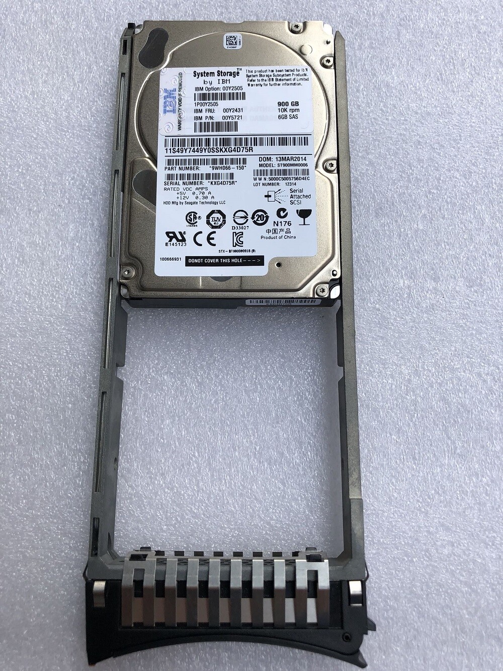 IBM 00Y2505 00AR118 00Y2431 00Y5708 00MJ147 900GB 10K 6GBPS SAS 2.5" HARD DRIVE
