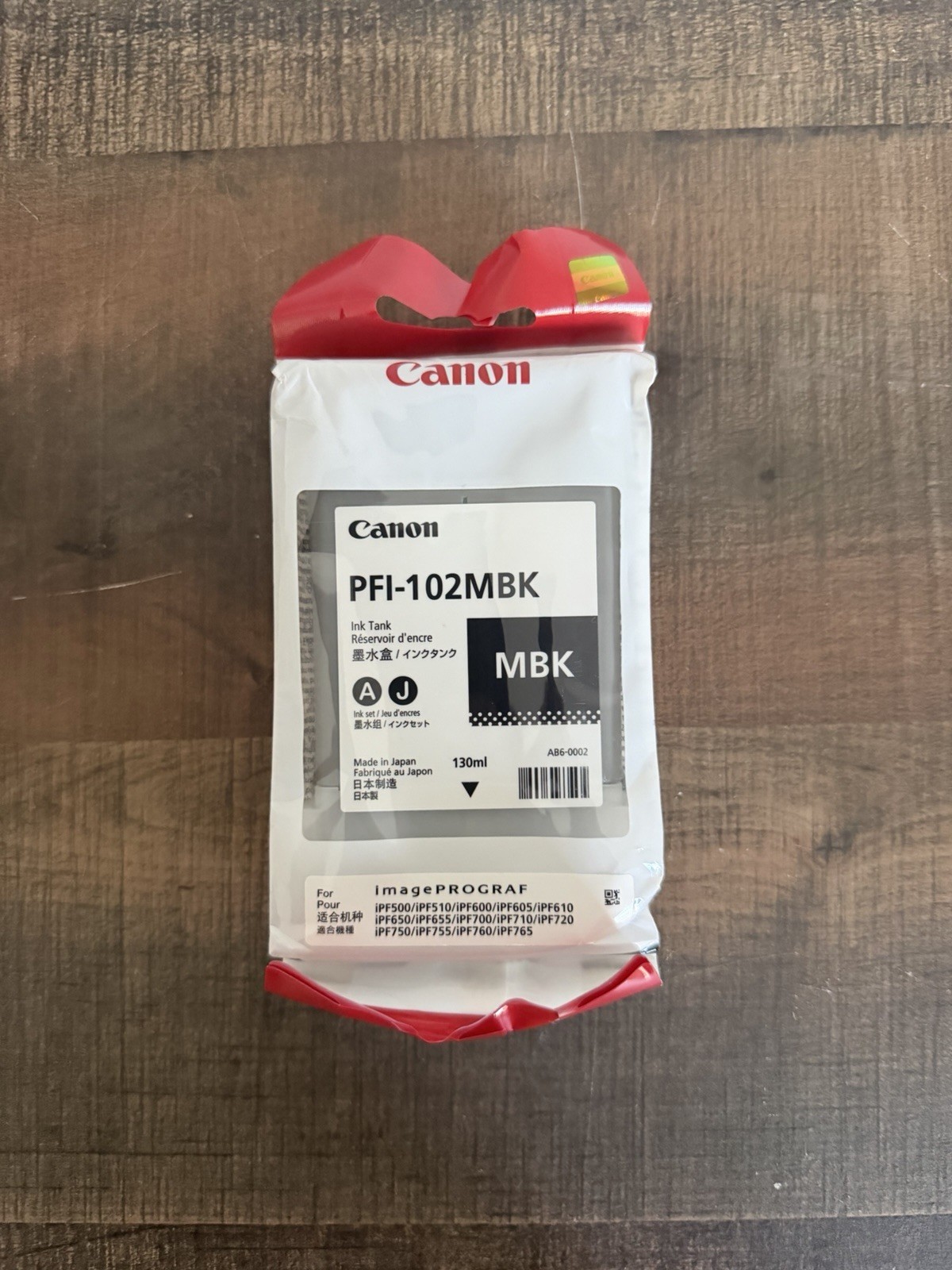Genuine Canon PFI-102MBK Matte Black Ink Tank 130ml Factory Sealed New