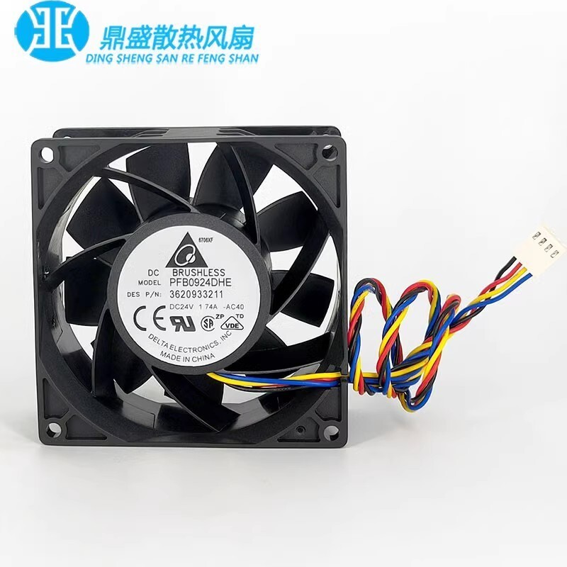 Delta PFB0924DHE 9038 DC24V 1.74A 9CM 4-Pin Inverter Cooling Fan