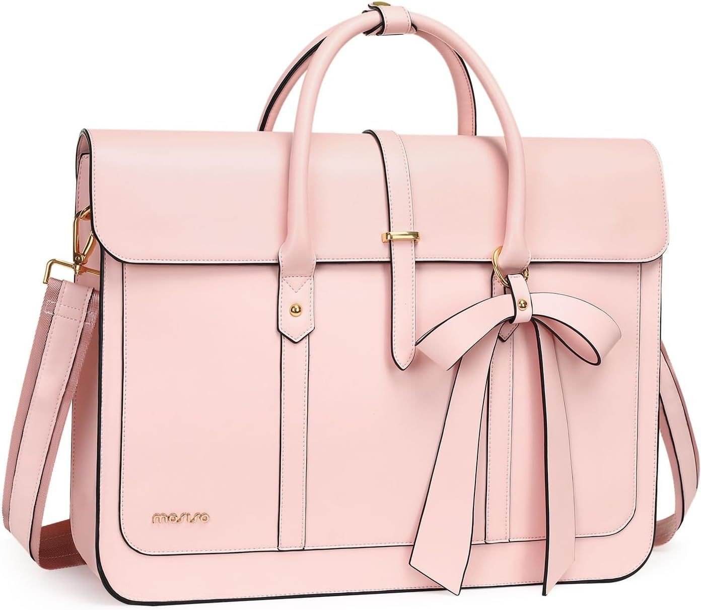 Laptop Bag for Women, 15-15.6 inch PU Leather Laptop Shoulder Bags