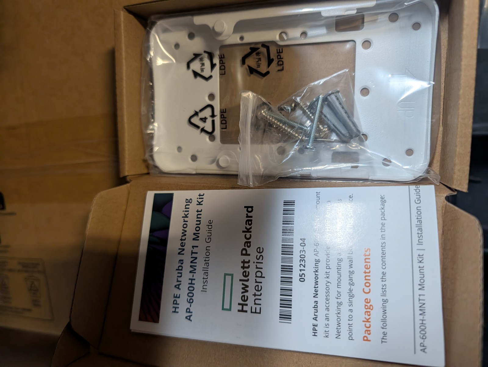 Hpe Aruba Networking Ap-600h-mnt1 Mount Kit