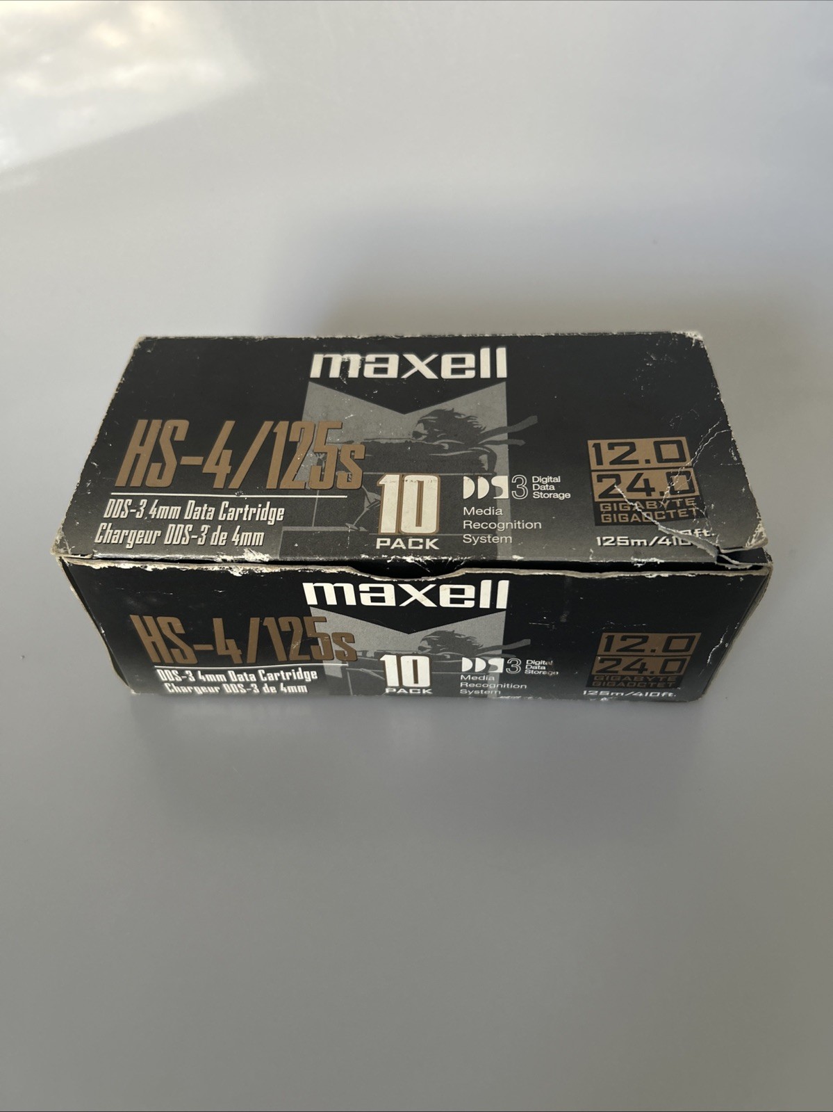 Maxell HS-4/125s DDS-3 4mm Data Cartridge 12/24GB - New/Sealed Lot Of 10 In Box
