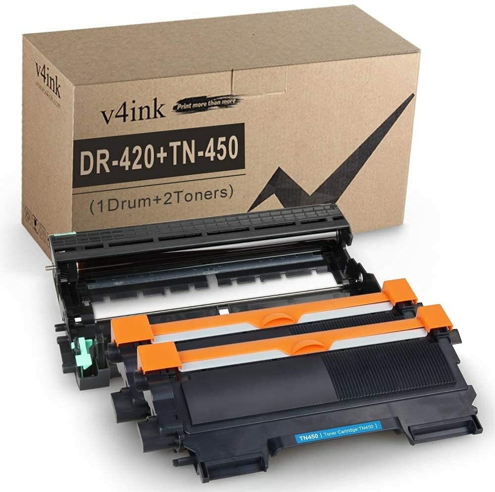 2PK TN450+1 DR420 Drum Toner fits for Brother HL-2270dw 2280dw MFC-7240