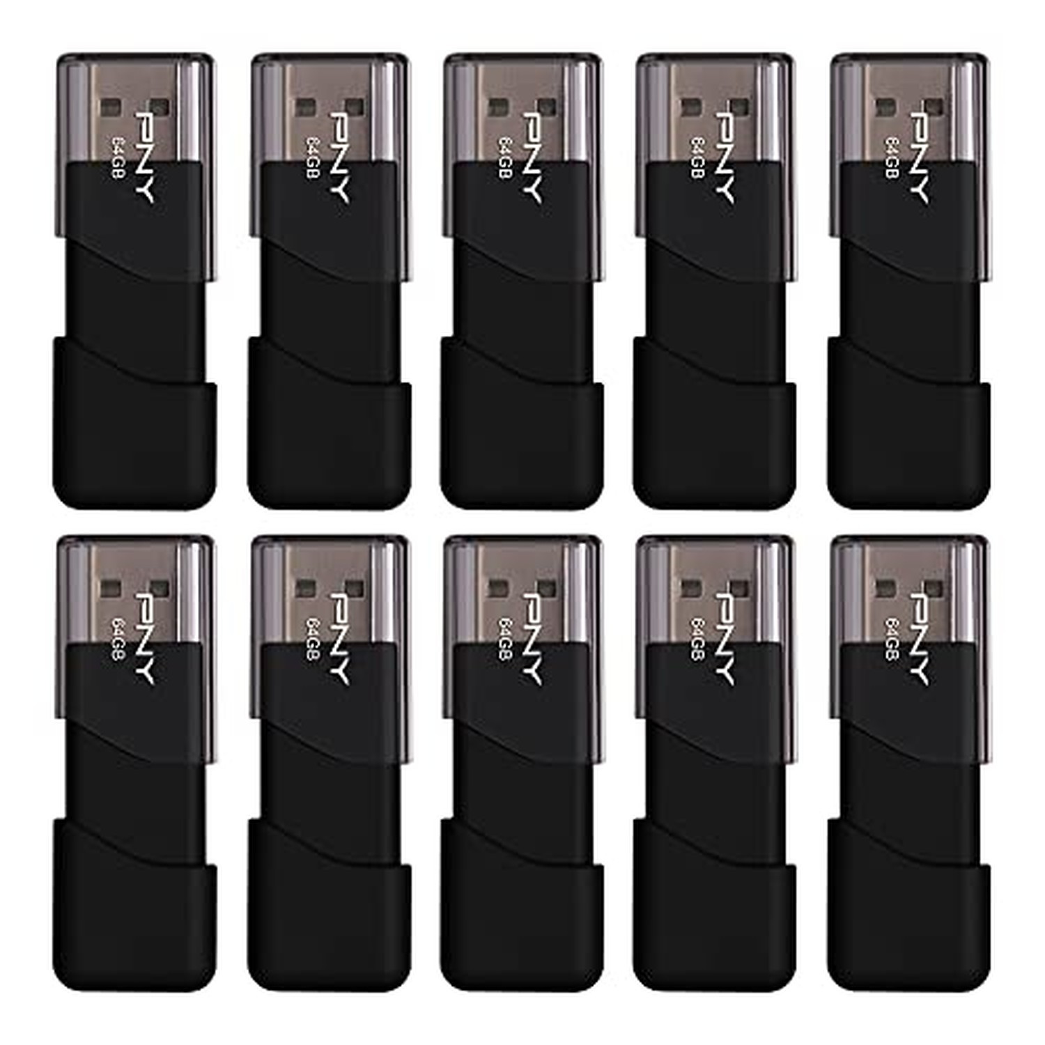 PNY 64GB Attaché 3 USB 2.0 Flash Drive​ 10-Pack 64GB 10-Pack