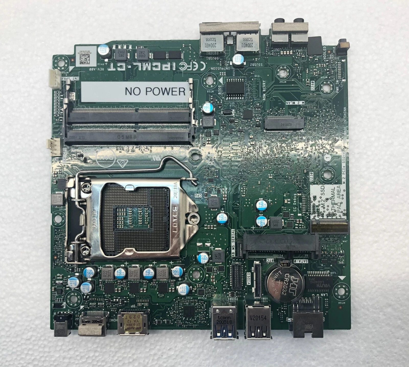 1PC 0M3F6C DELL OPTIPLEX 3080 MFF DDR4 MOTHERBOARD IPCML-CT M3F6C 0M3F6C