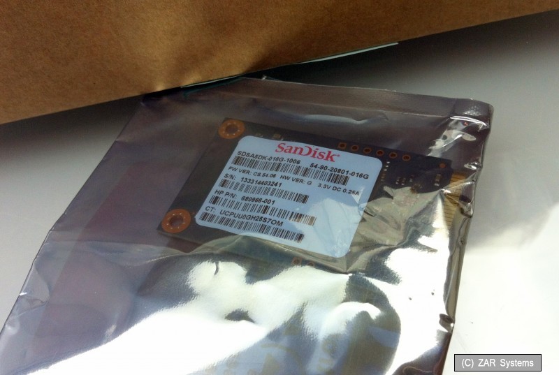 HP SSD U100 mSATA 16GB SanDisk 680966-001 for ENVY 20, 700, Pavilion 500, NEW