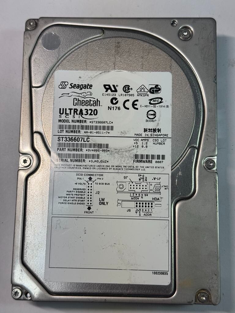 Seagate 9V4006-003 ST336607LC 36.7GB 10K RPM Ultra-320 SCSI Hot-Pluggable 80Pin