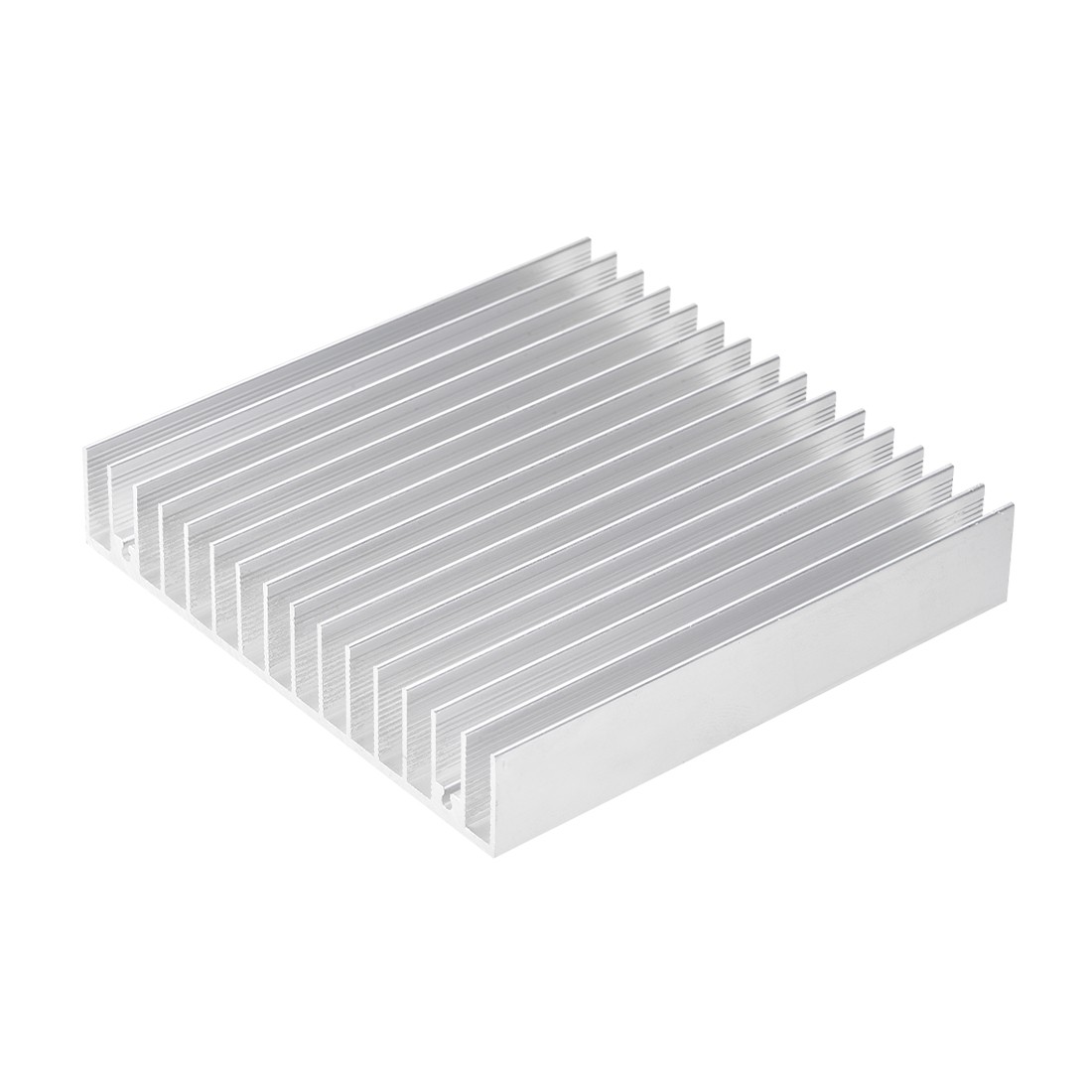 Electronics Cooler Heatsink for LED and Power Silver 100 x 100 x 18 mm