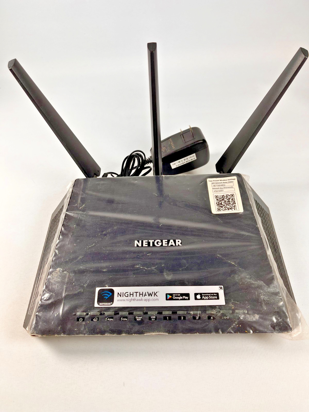 Netgear Nighthawk AC2600 Smart WiFi Router Model R7400  w/cable used work