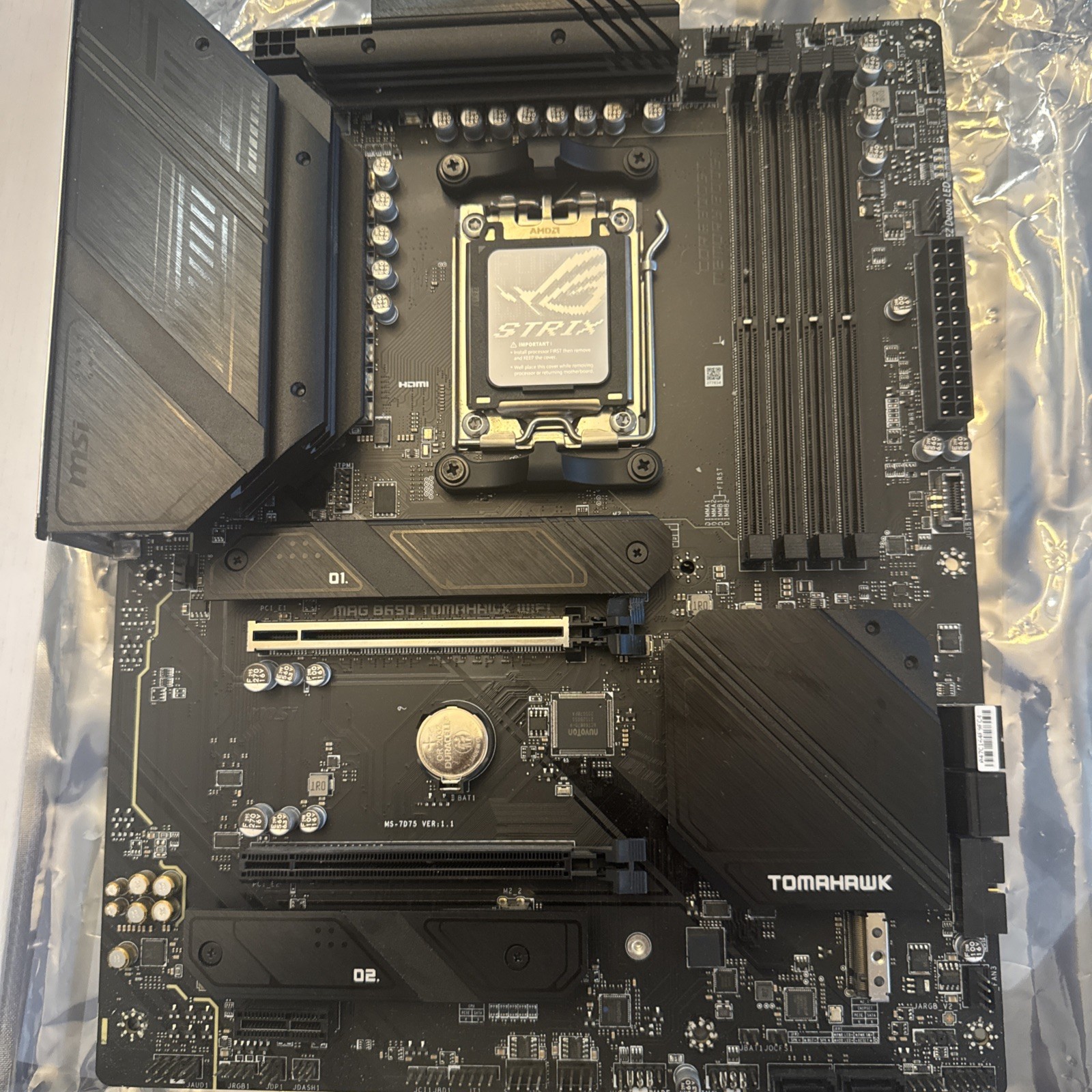 MSI MAG B650 Tomahawk WiFi Gaming Motherboard AMD AM5, ATX, DDR5