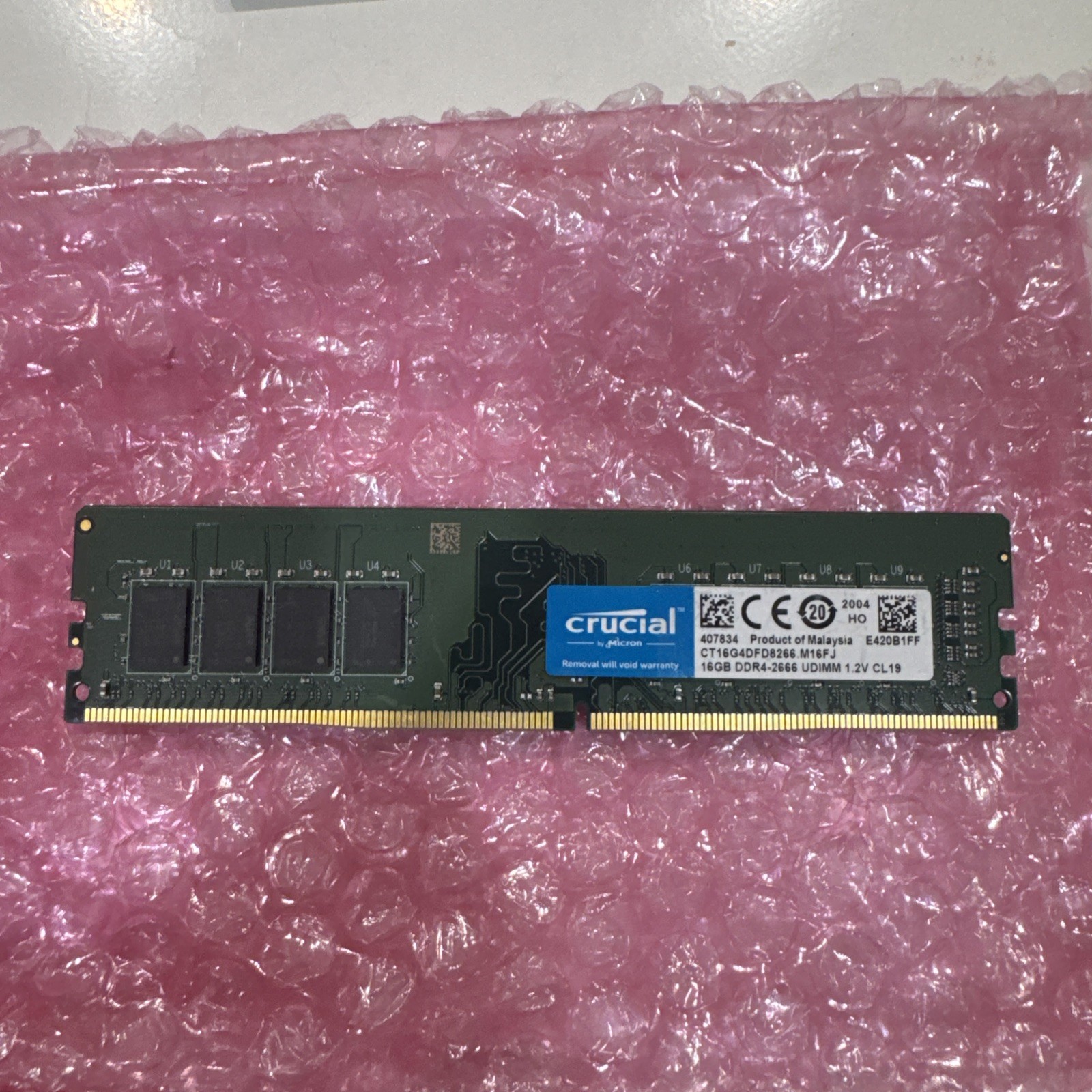 CT16G4DFD8266.M16FJ - Crucial 16GB PC4-21300 DDR4-2666MHz non-ECC Unbuffered CL1