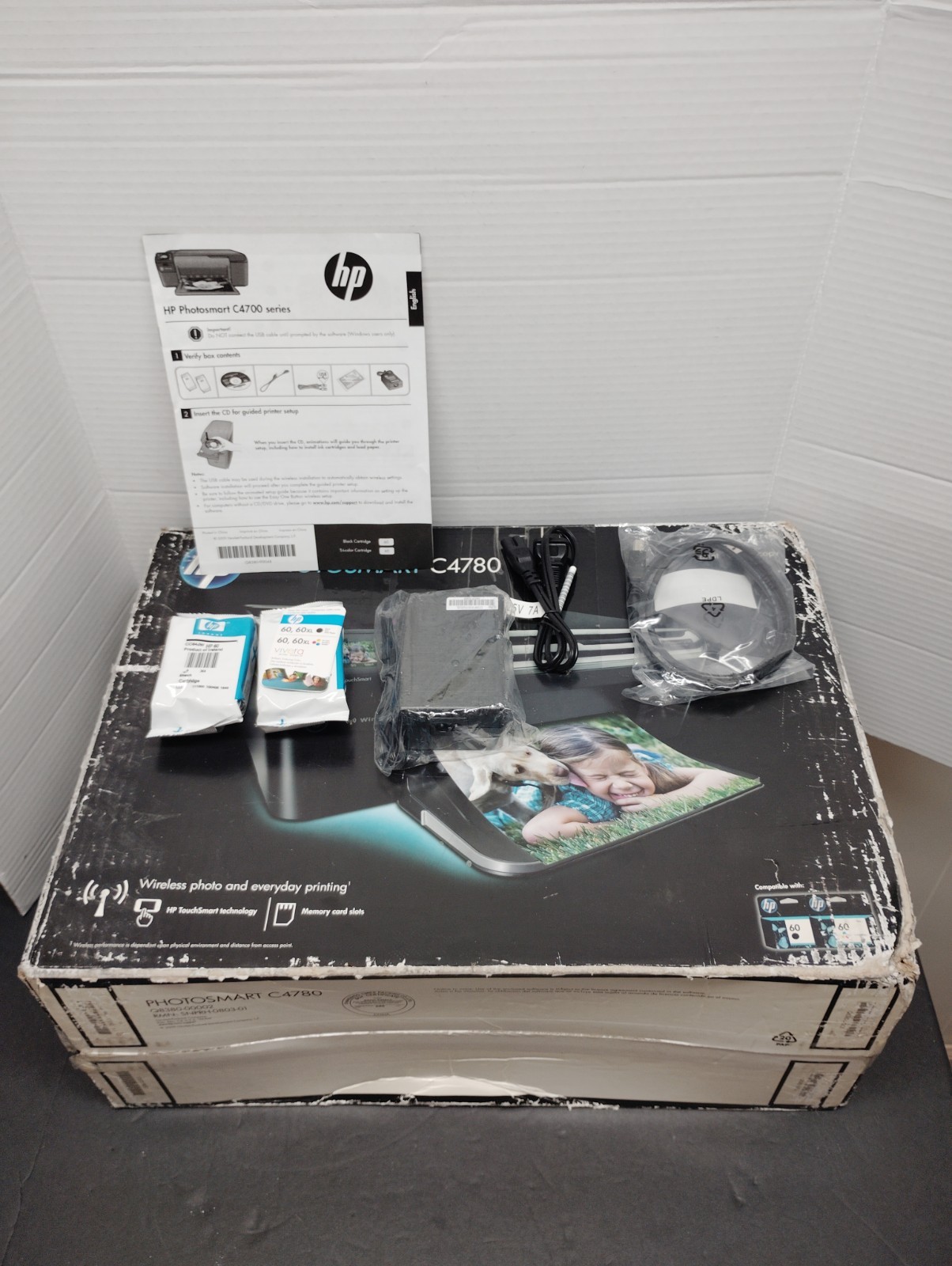 HP Photosmart C4780 All-In-One Inkjet Printer Q830A Wireless New In Box Open