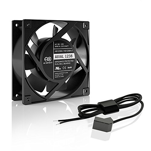 AC Infinity AXIAL 1238W, Muffin Fan, 120V AC 120mm x 38mm High Speed,