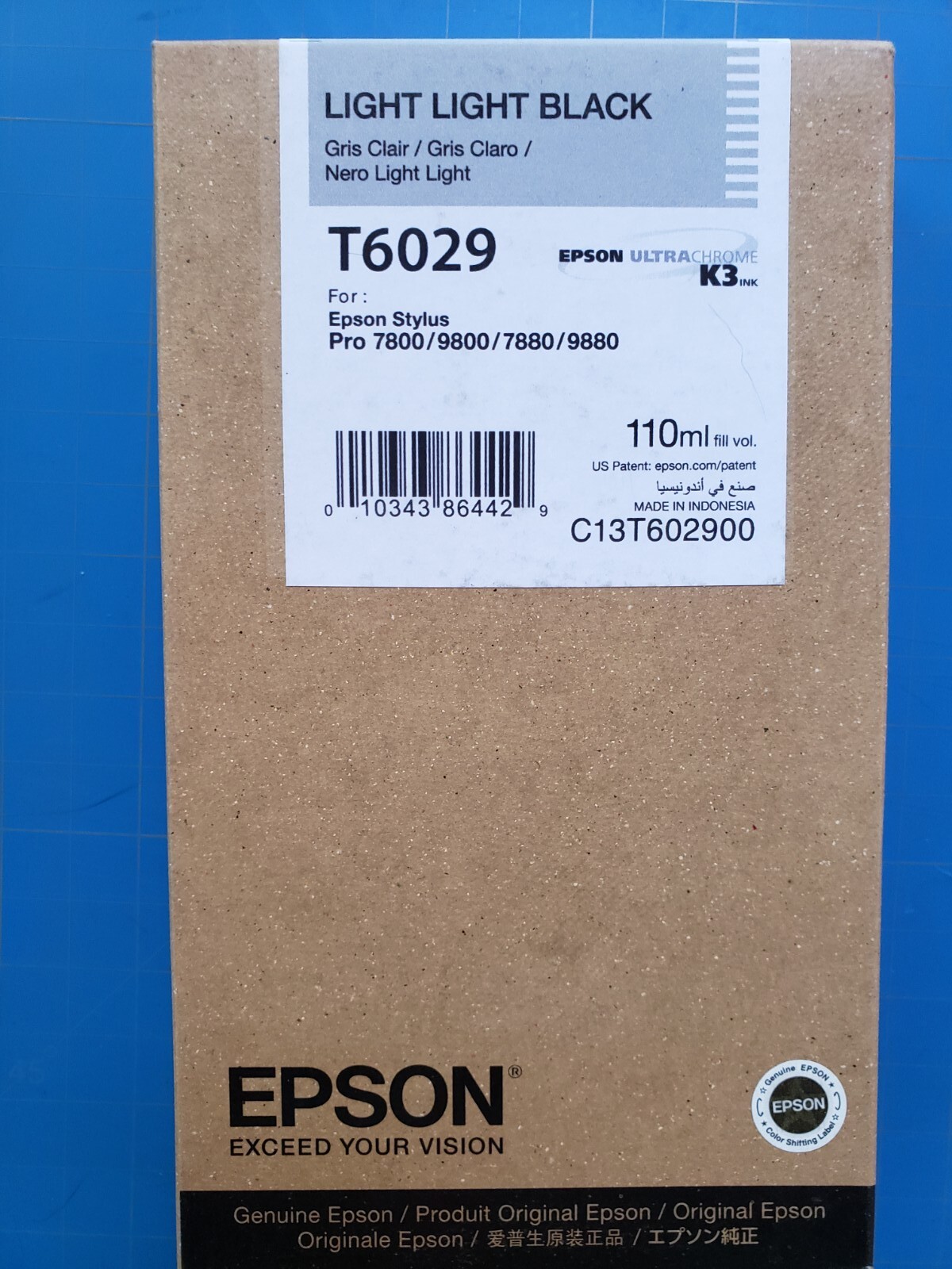 Epson UltraChrome K3 T6029 110 ml Light Light Black Ink Cartridge