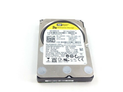 DFFRK Dell 0DFFRK WD Raptor 160GB SATA 10K 2.5" WD1600HLHX
