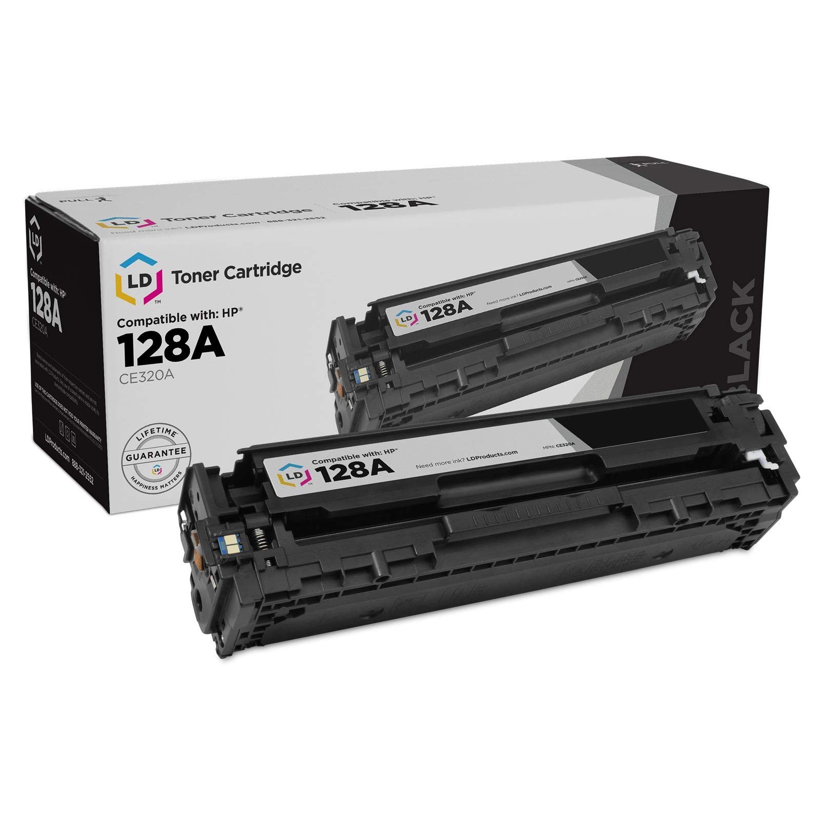 Replacement Replacement fits with HP 128A HP-128A / CE320A Black Toner Cartridge