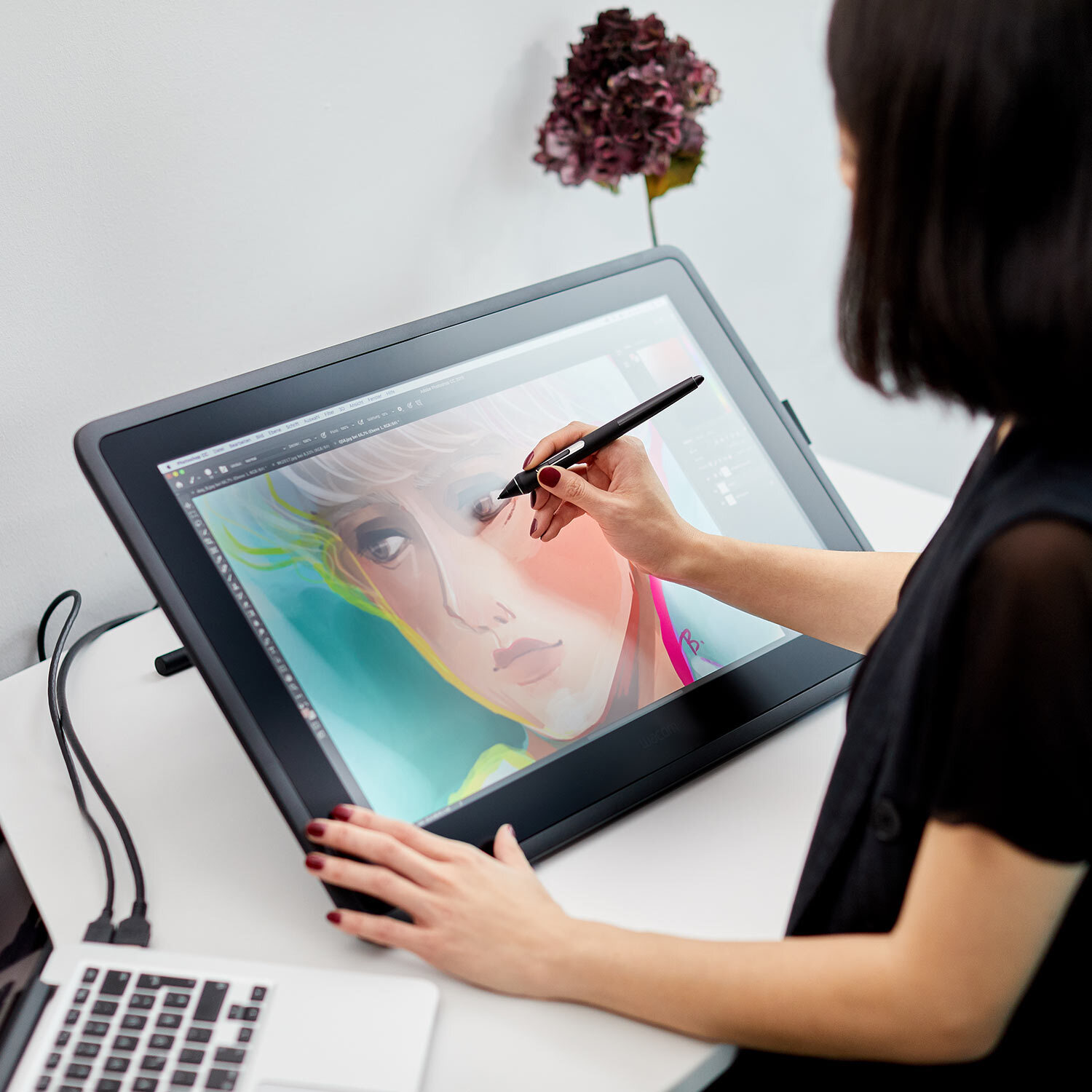 Wacom Cintiq 22 Full HD Drawing Monitor, UDTK2260K0A, Certified Refurbished 