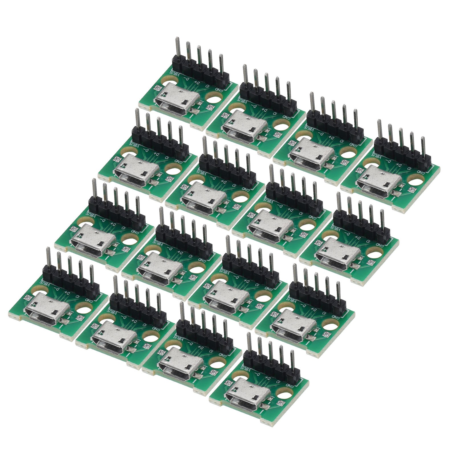 30 Pcs MiCro USB to Dip Female Sockets Type B 5pin Adapter Board with Pin Header