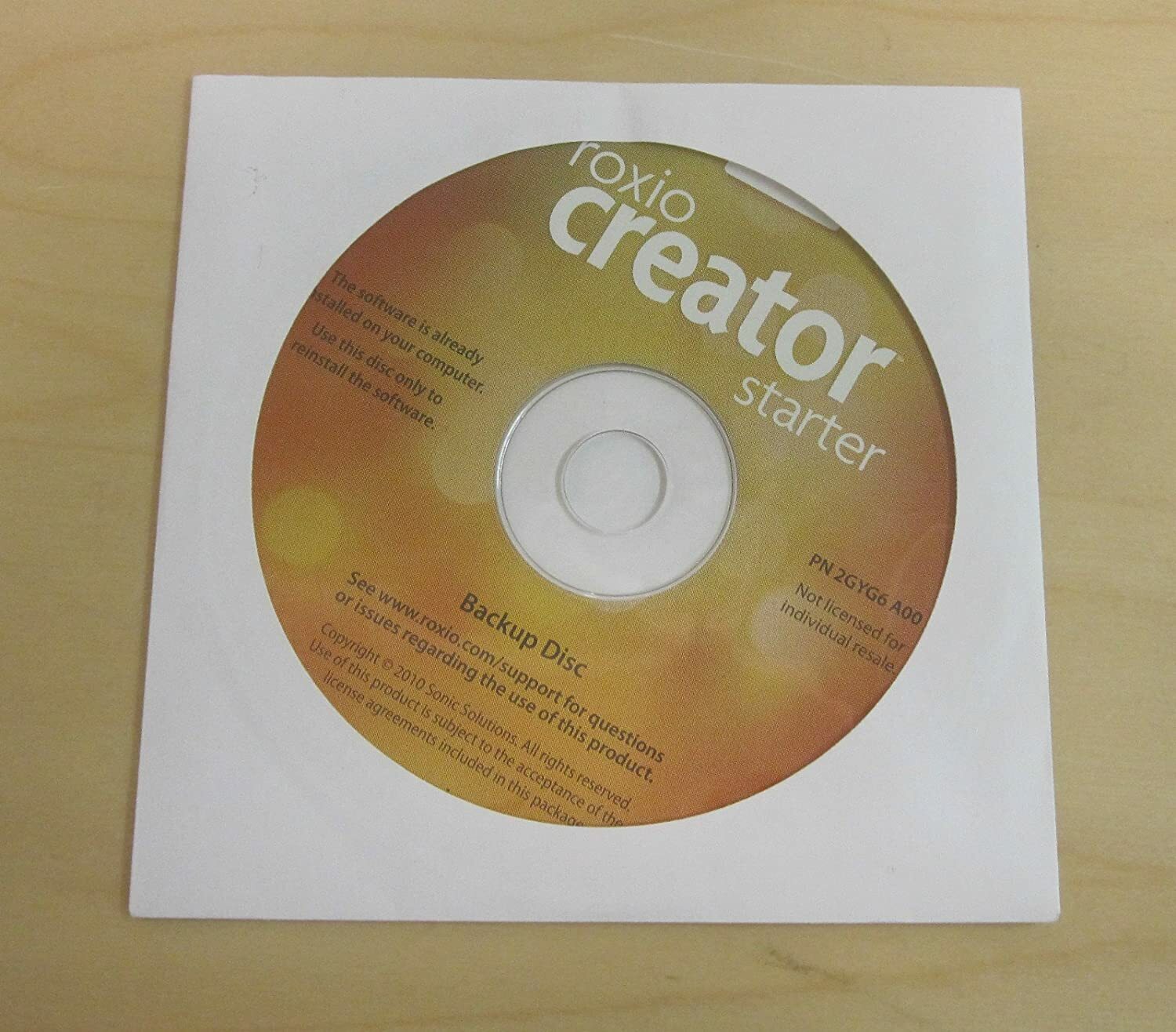 Brand New Genuine Roxio Creator Starter  P/N 2GYG6,  0GYD9F  