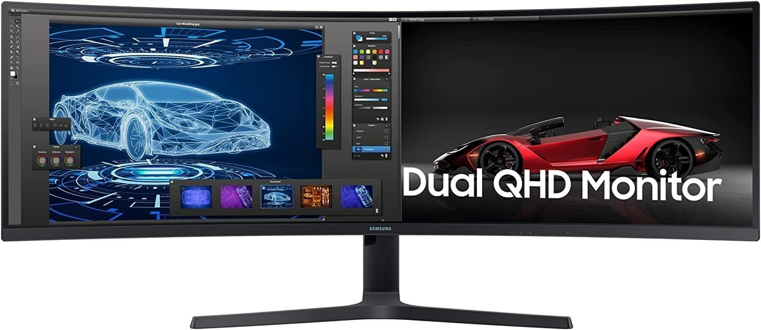 SAMSUNG 49" S95UA Super Ultrawide Dual QHD 5120x1440 Monitor USB-C S49A950UIN