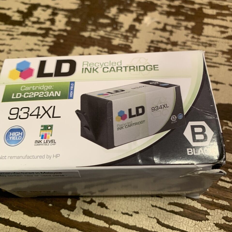 934XL LD Recycled Ink Cartridge LD-C2P23AN Black New In Box