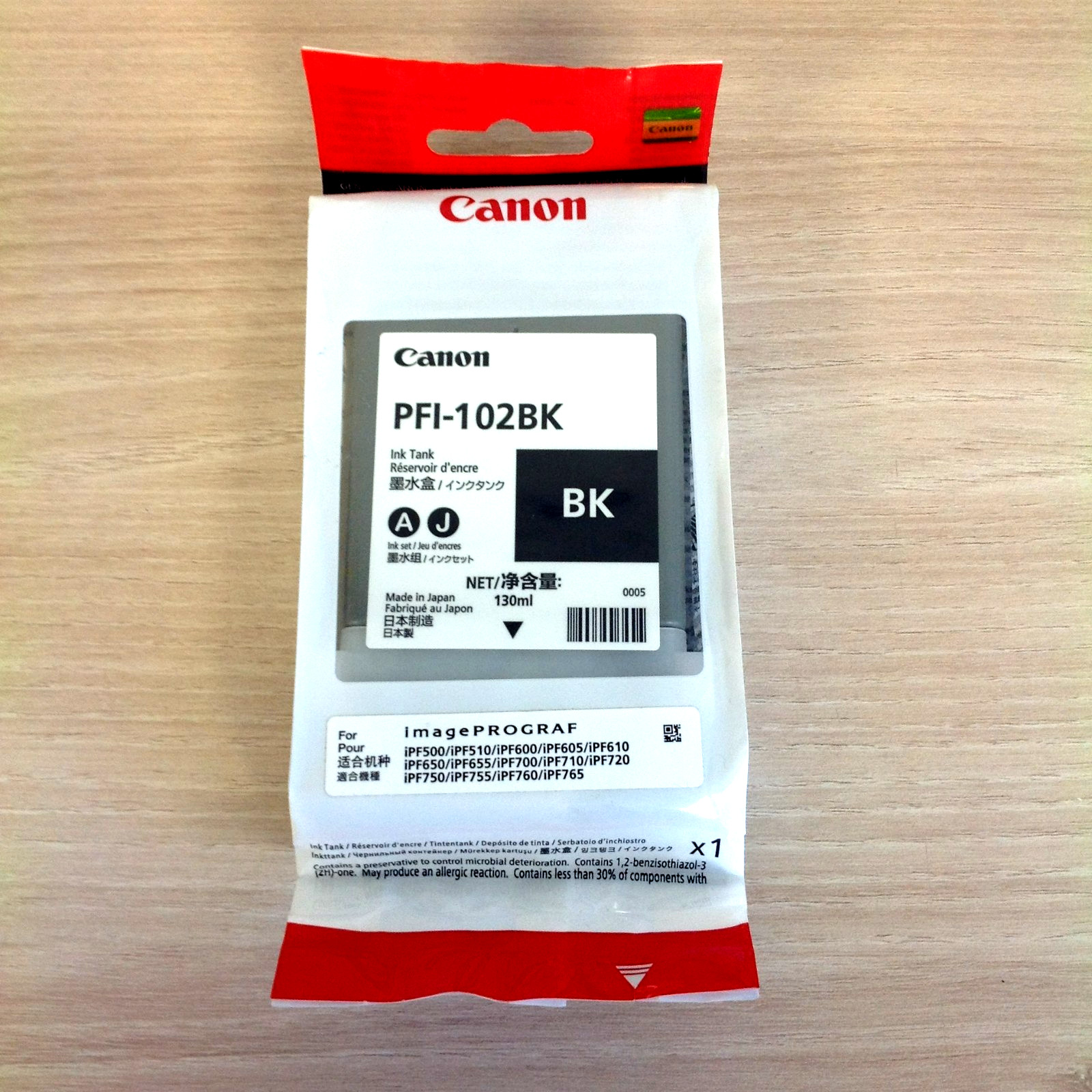 Genuine Canon PFI-102BK BLACK Ink Tank iPF500 510 600 650 720 755 765 4/2027 NEW
