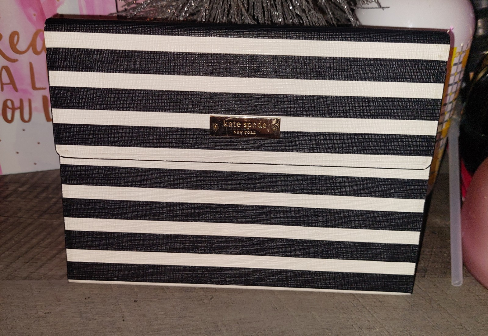 Kate Spade 13" Black White Stripe MacBook iPad Microsoft Sleeve/Case Model K2K 