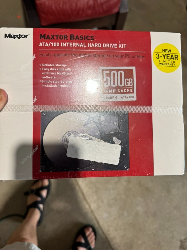 NEW SEALED MAXTOR SATA II/300 500gb INTERNAL HARD DRIVE KIT PC